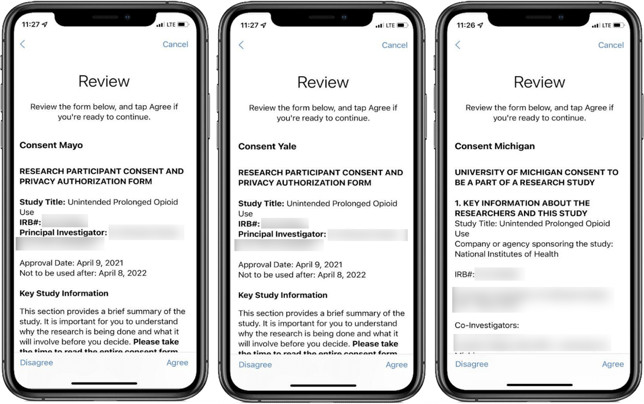 Multiple review process interface on phones