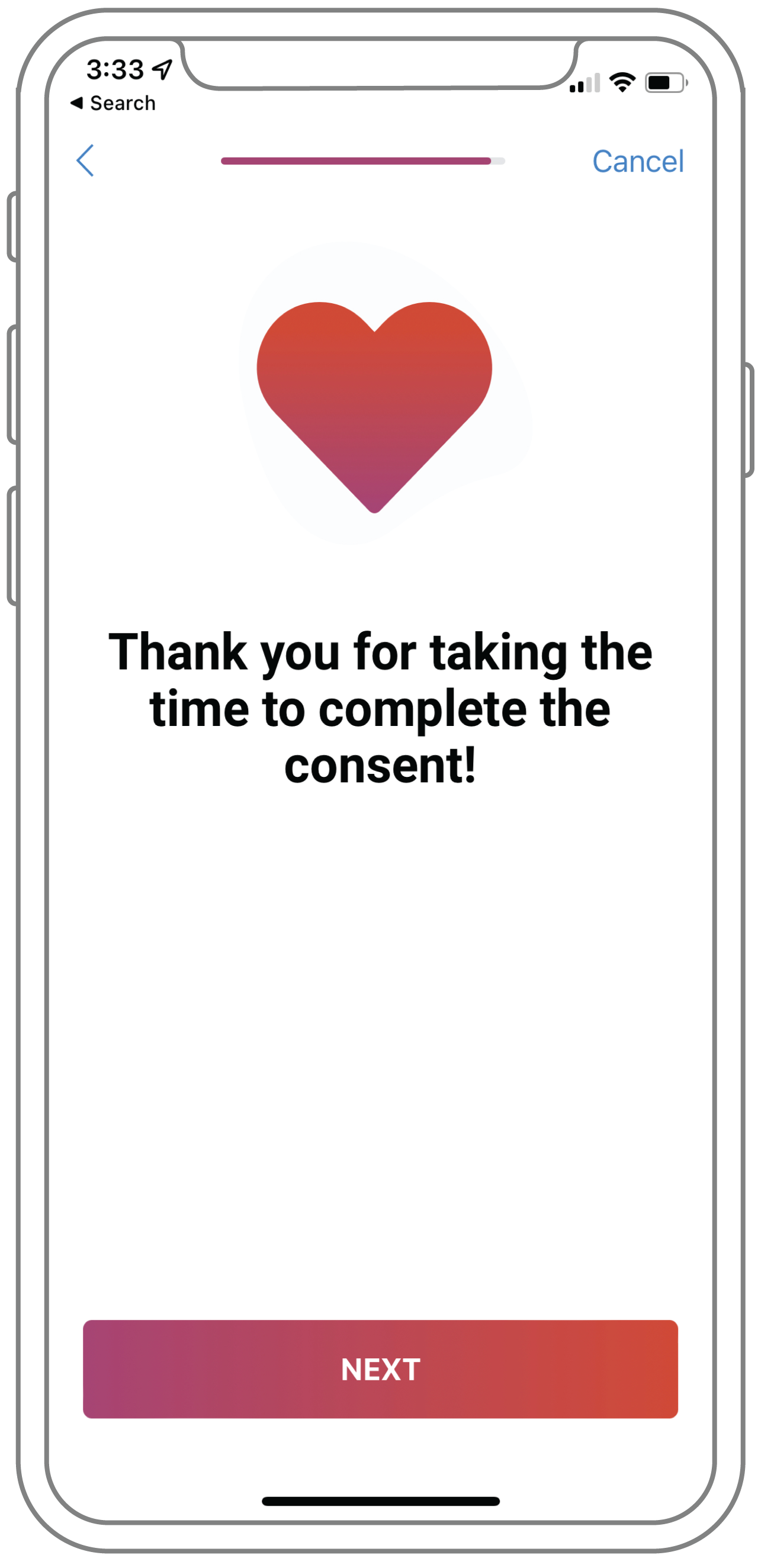 PowerMom consent thank you screen