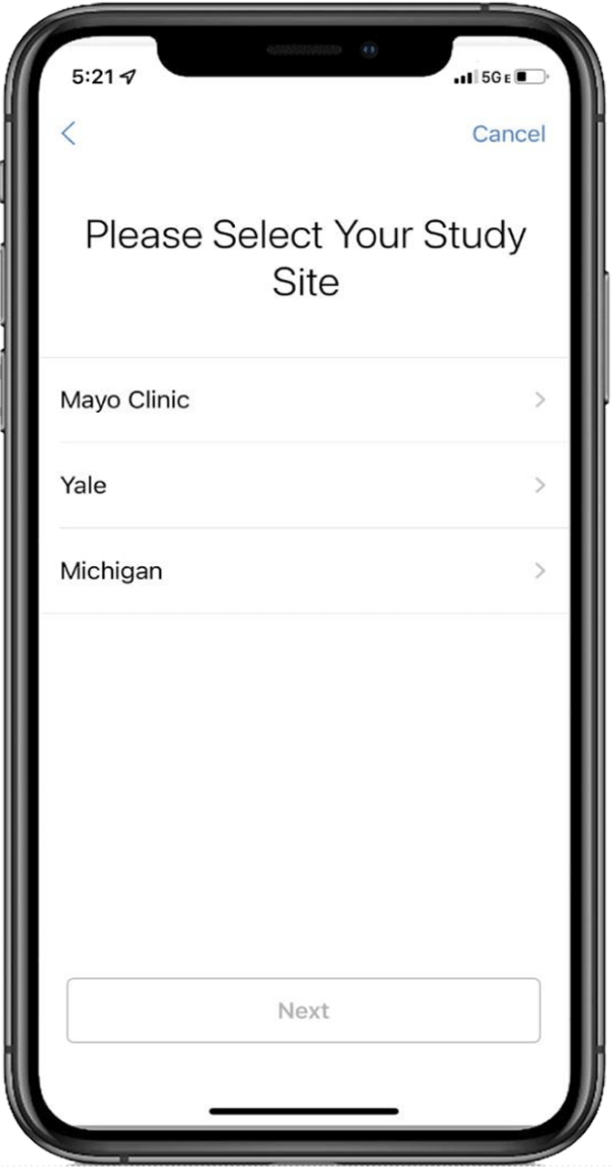 Multiple consent documents interface on phone