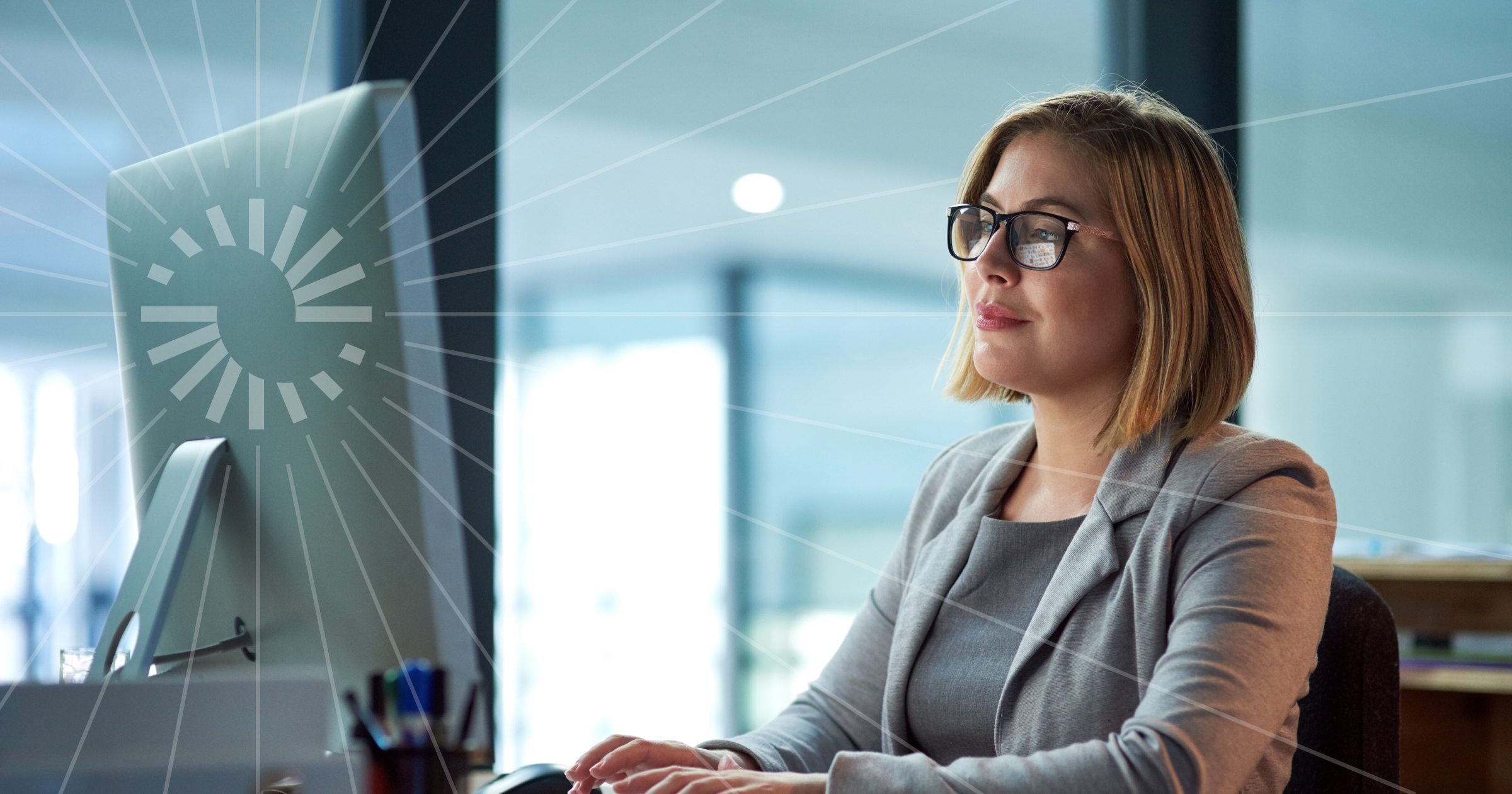 Woman at computer