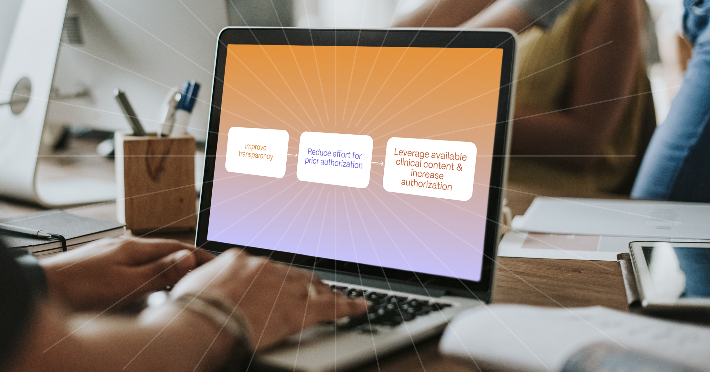 Laptop screen with flowchart
