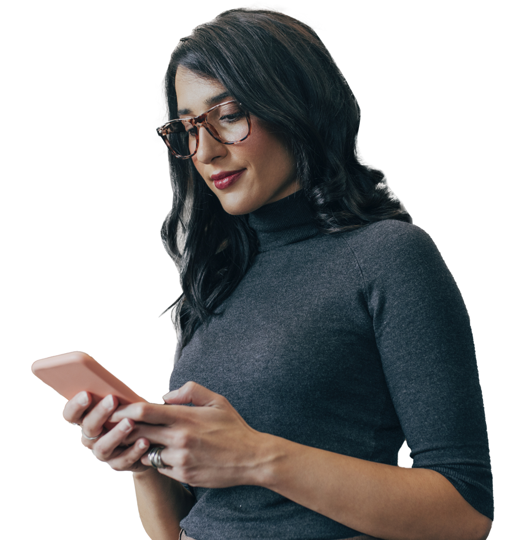 Business woman with a mobile phone