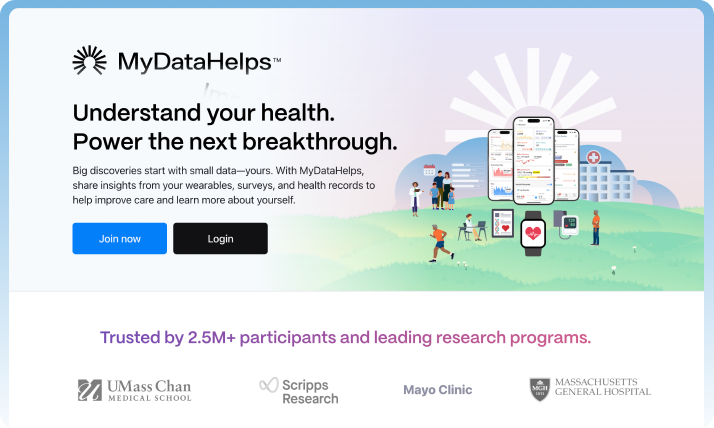 MyDataHelps.org screen screen